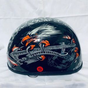 Vega XTA Half Motorcycle Helmet With Visor. Marine Corps Semper Fi New. Small.